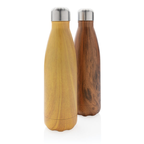 Vakuumisolierte Stainless Steel Flasche mit Holzoptik – Bild 7